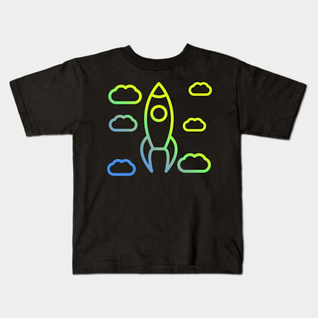 Rocket Could Air Kids T-Shirt by Shop Ovov